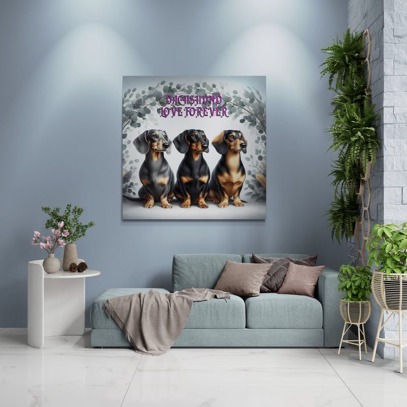 dachshund painting, dachshund wall art canvas