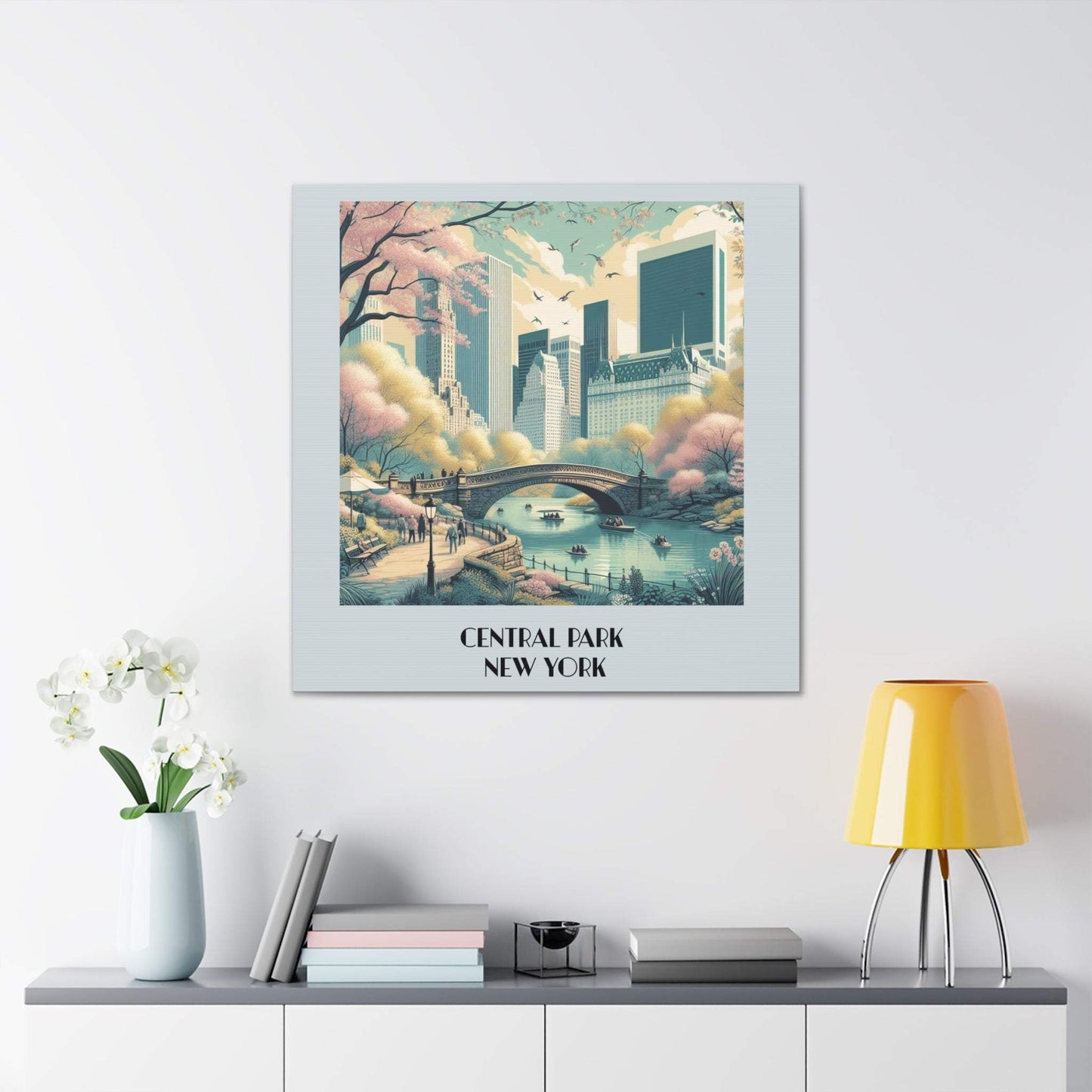 central park , Vintage travel poster