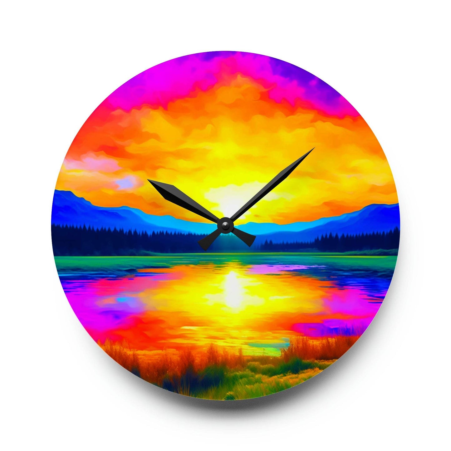 unique wall clock, yellowstone clock