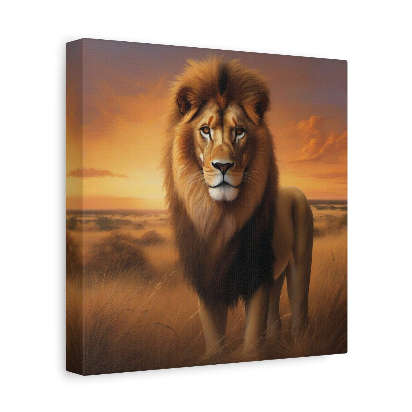 lion wall art, lion canvas, abstract lion art