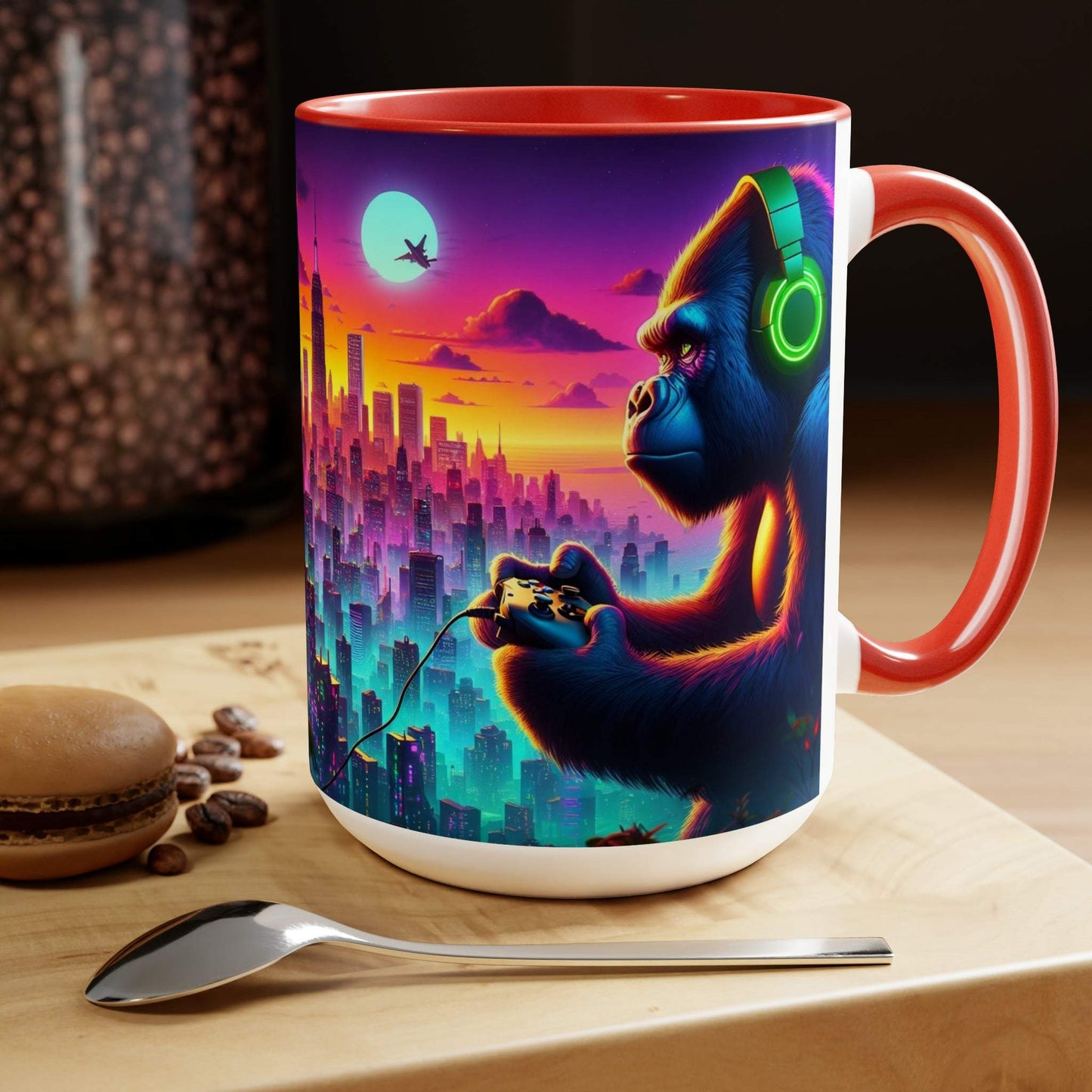 monkey mug, gaming mug