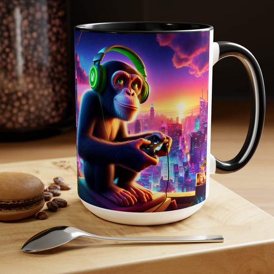 monkey mug, gaming mug