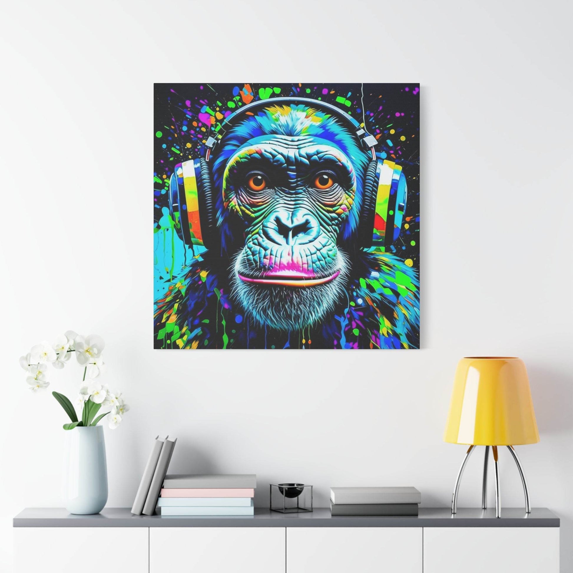 monkey artwork, gaming wall art, monkey wall art canvas