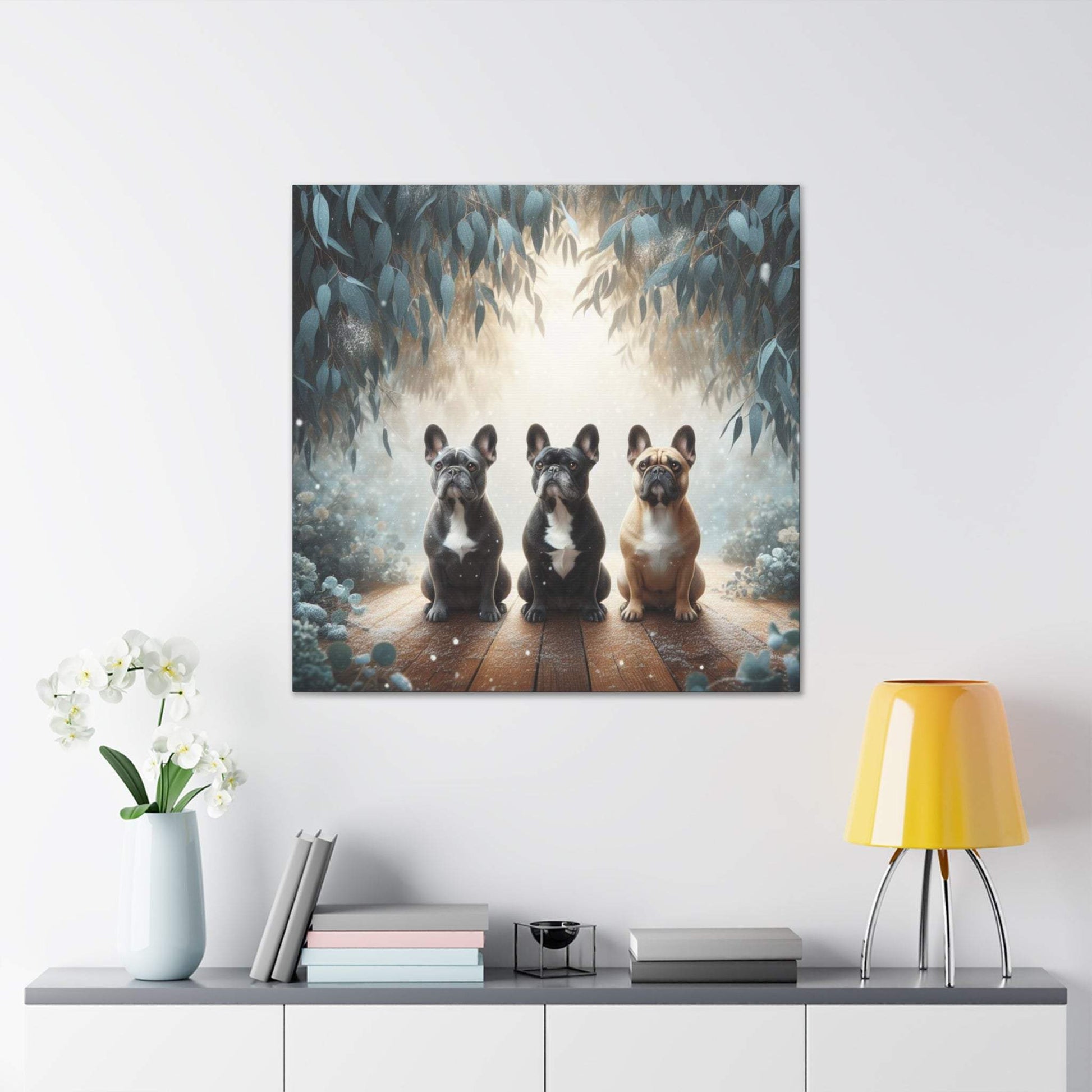 frenchie artwork, french bulldog wall art, frenchie canvas