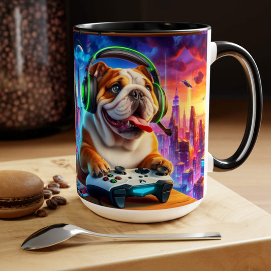 bulldog mug, gaming mug