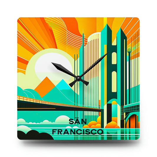 unique wall clock, san francisco clock