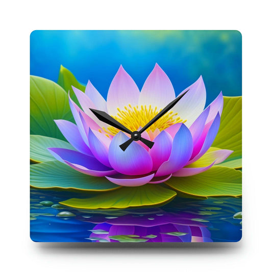 unique wall clock, floral wall clock