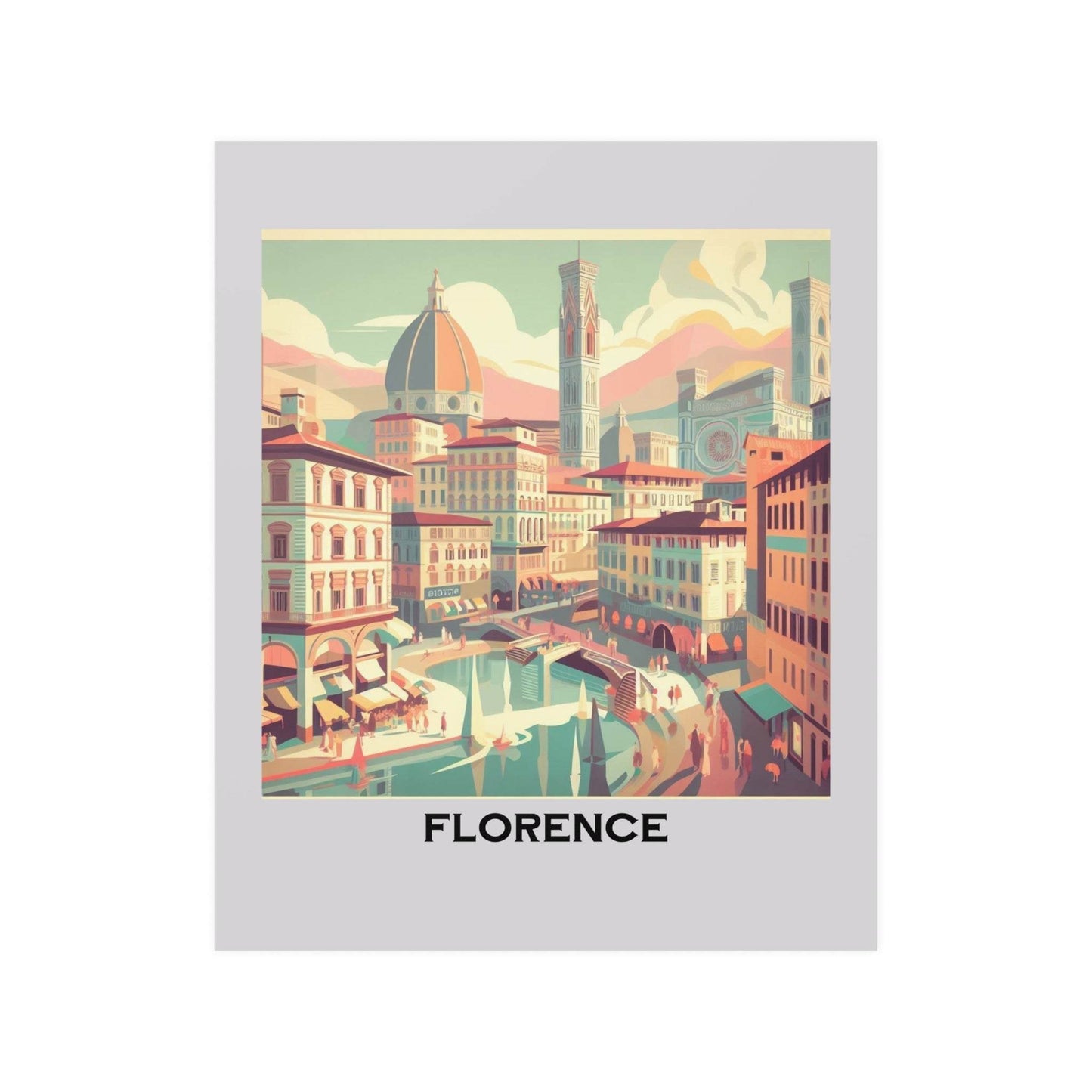 florence poster, vintage travel poster