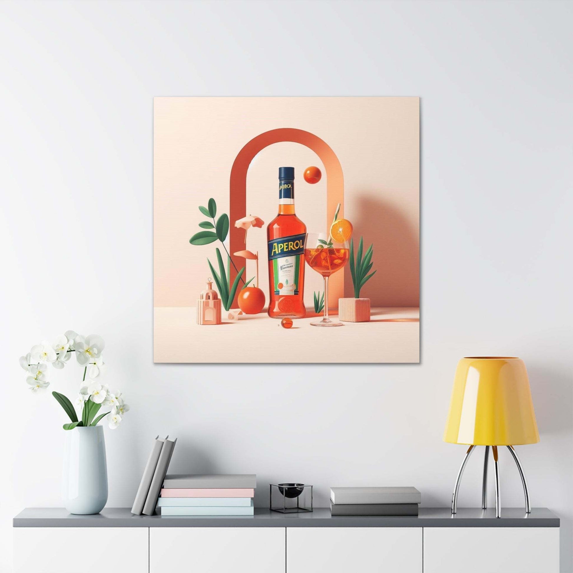 aperol spritz poster, cocktail poster, bar cart decor