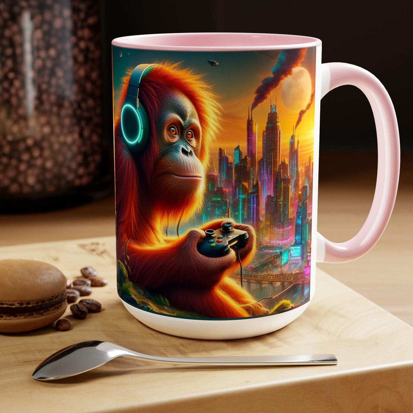 monkey mug, gaming mug