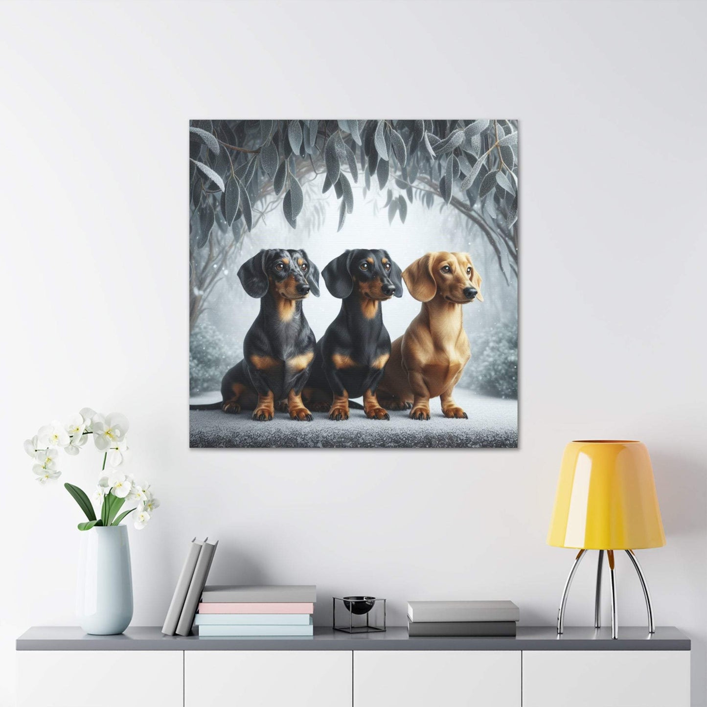 dachshund painting, dachshund wall art canvas