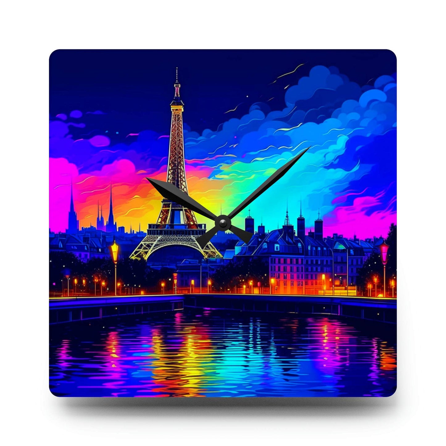 unique wall clock, paris wall clock