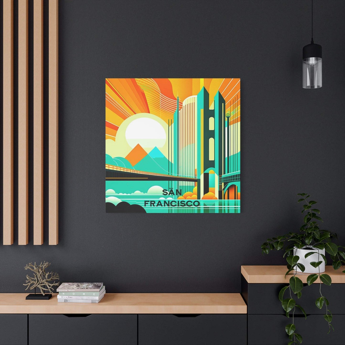 retro travel poster, san francisco poster