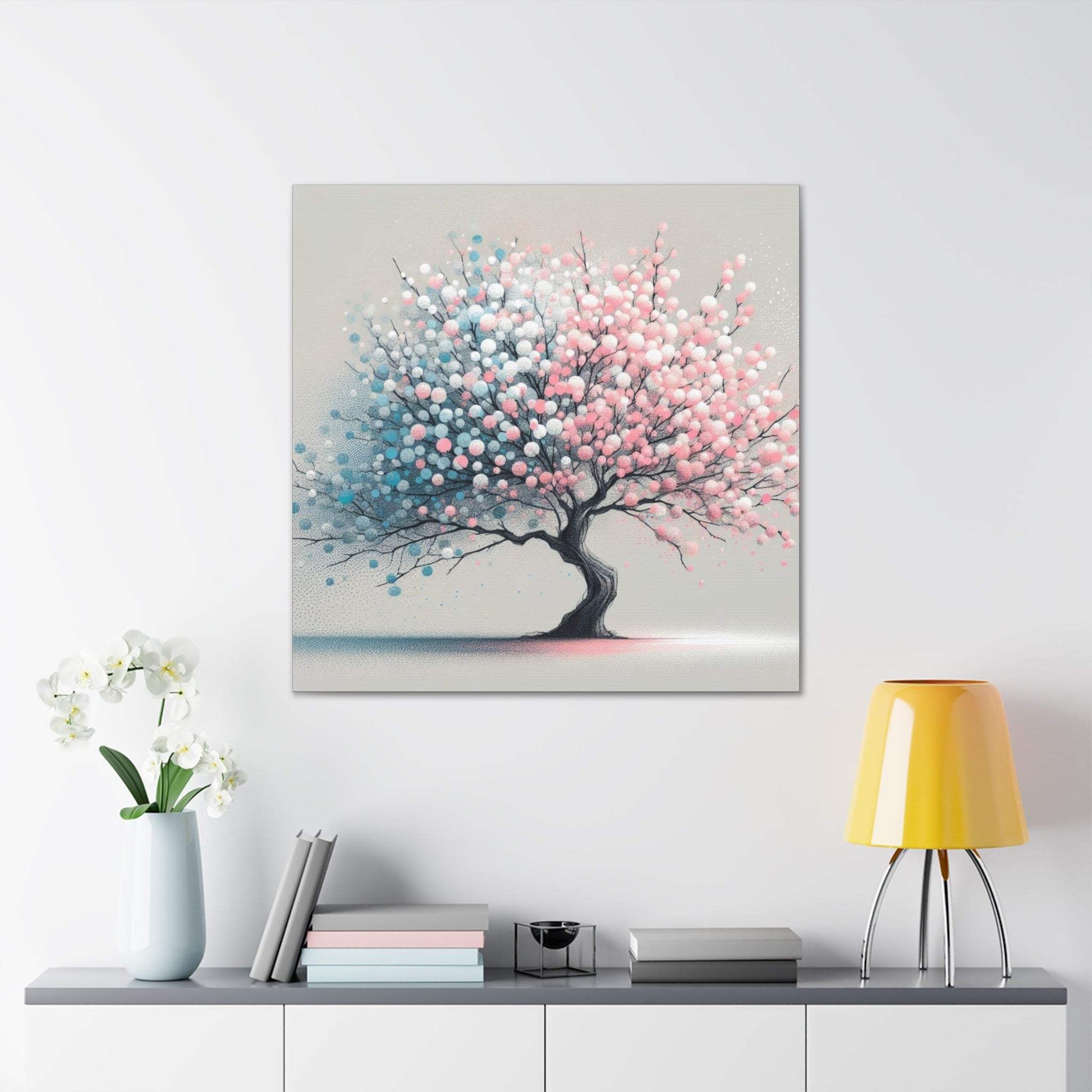 blossom artwork, cherry blossom wall art, blossom canvas