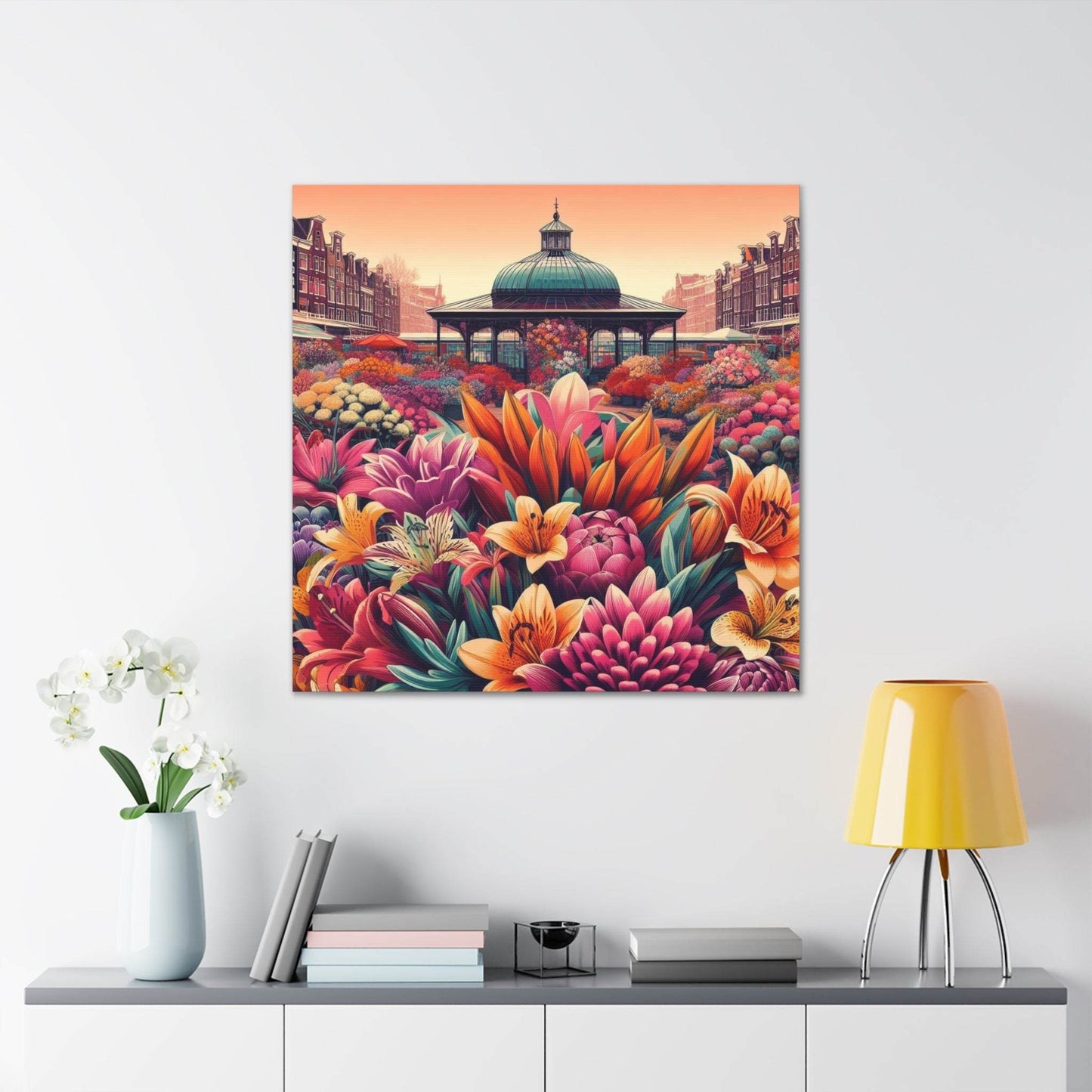 flower market poster, amsterdam poster
