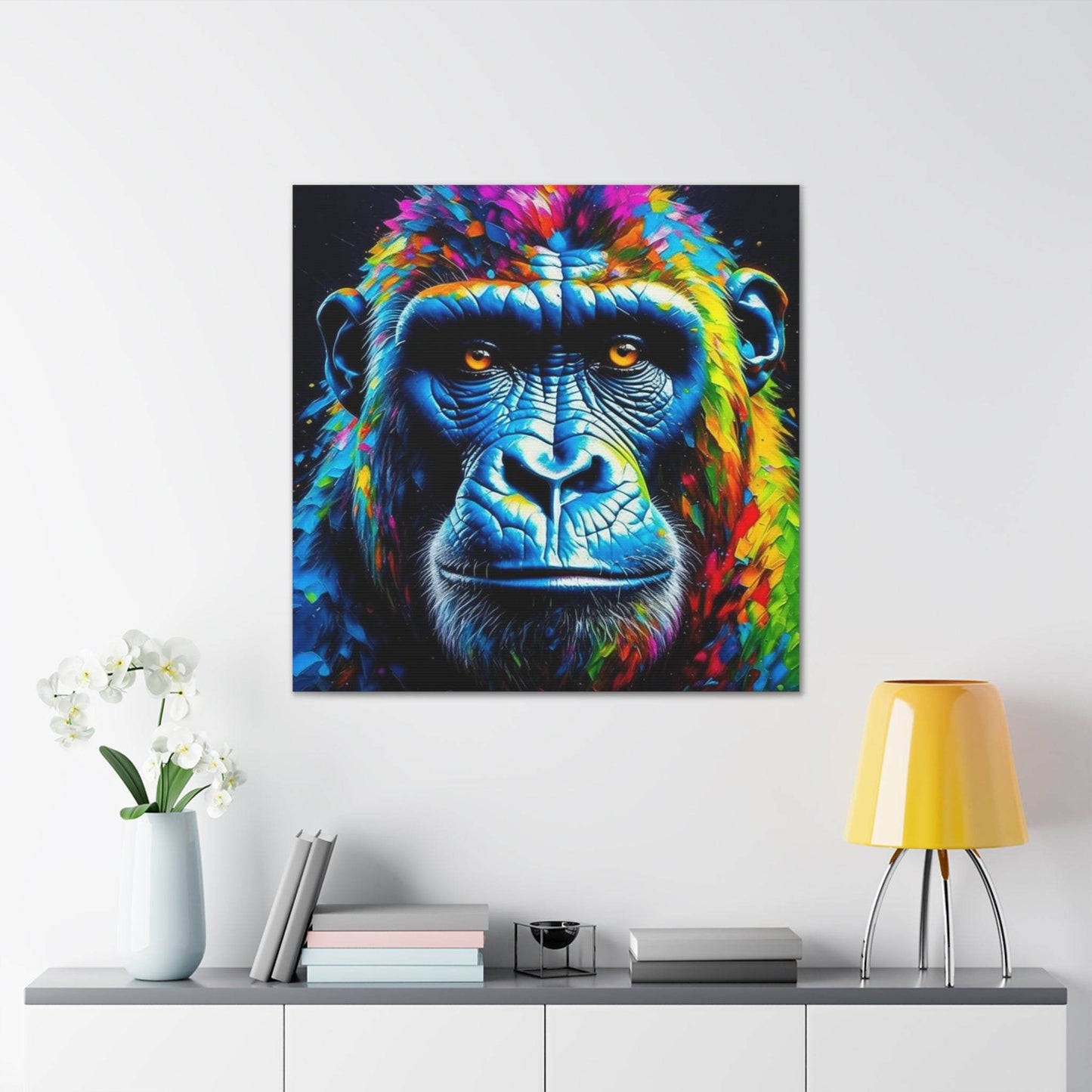 monkey artwork, gaming wall art, monkey wall art canvas