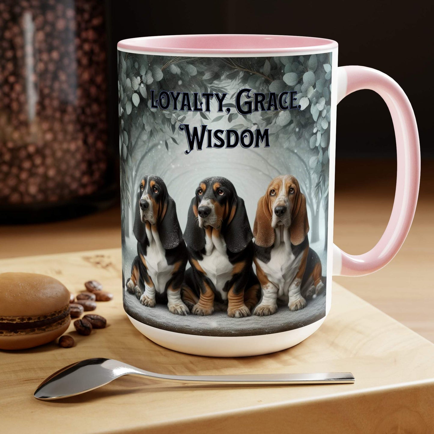 basset hound mug, basset hound coffee mug