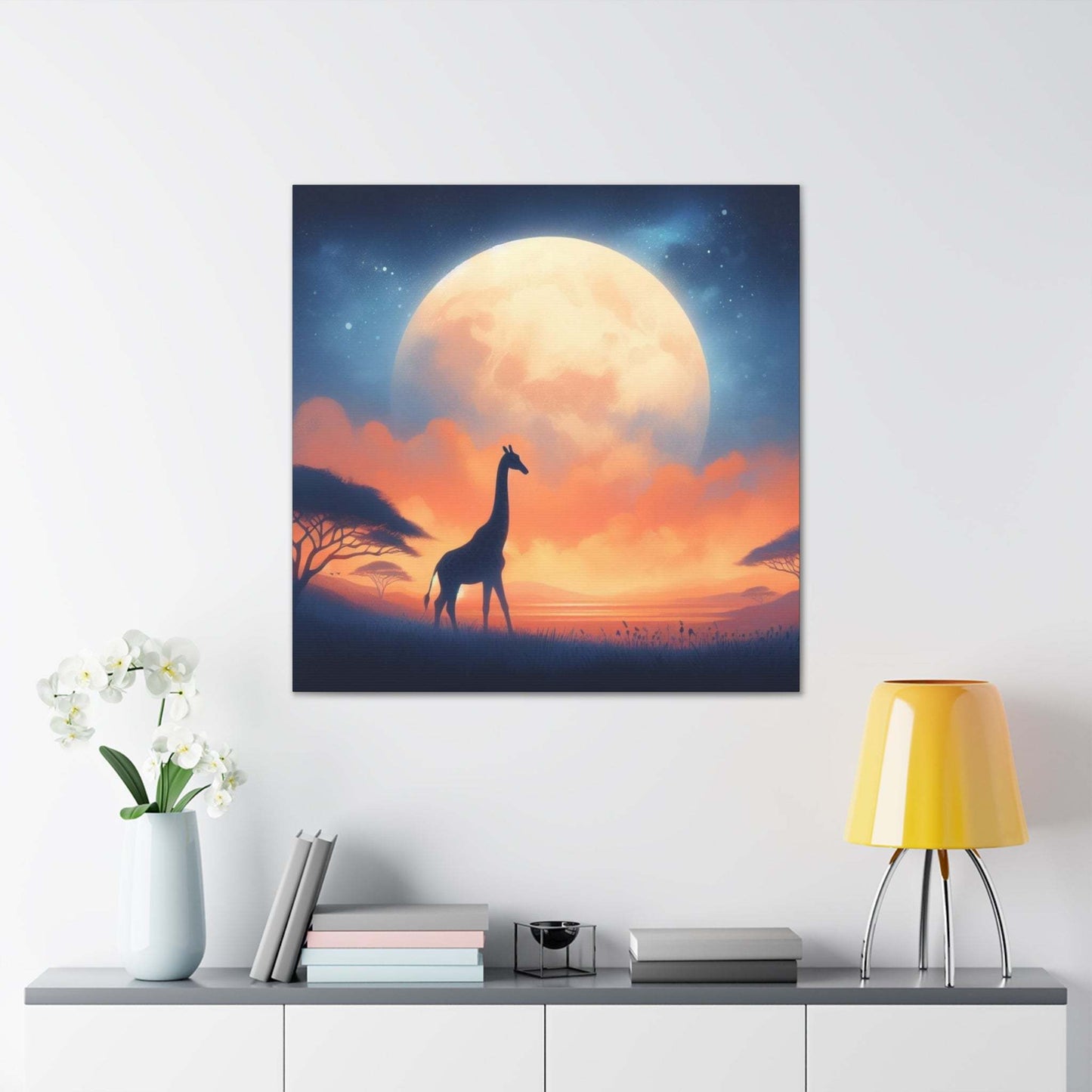 giraffe artwork, giraffe wall art canvas