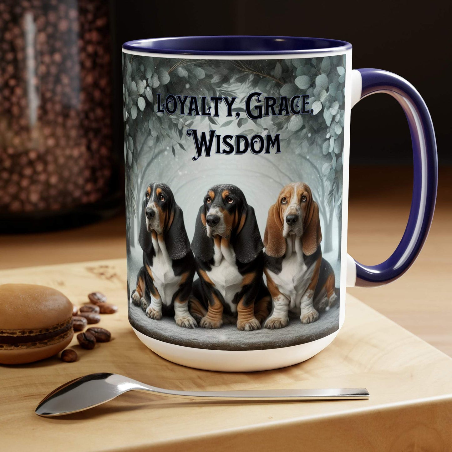 basset hound mug, basset hound coffee mug