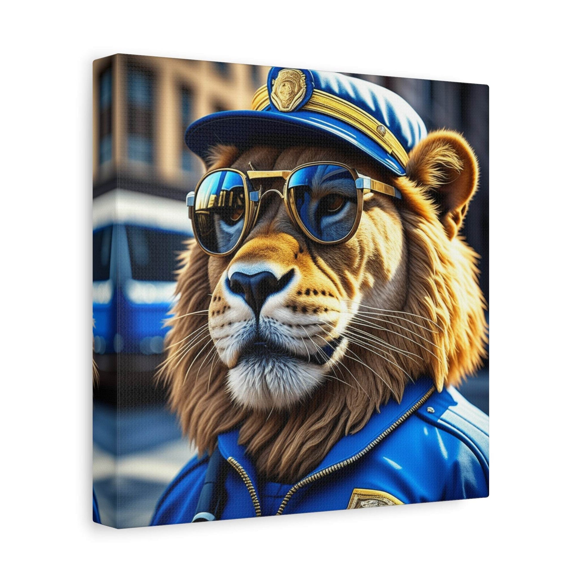 lion wall art, lion canvas, abstract lion art