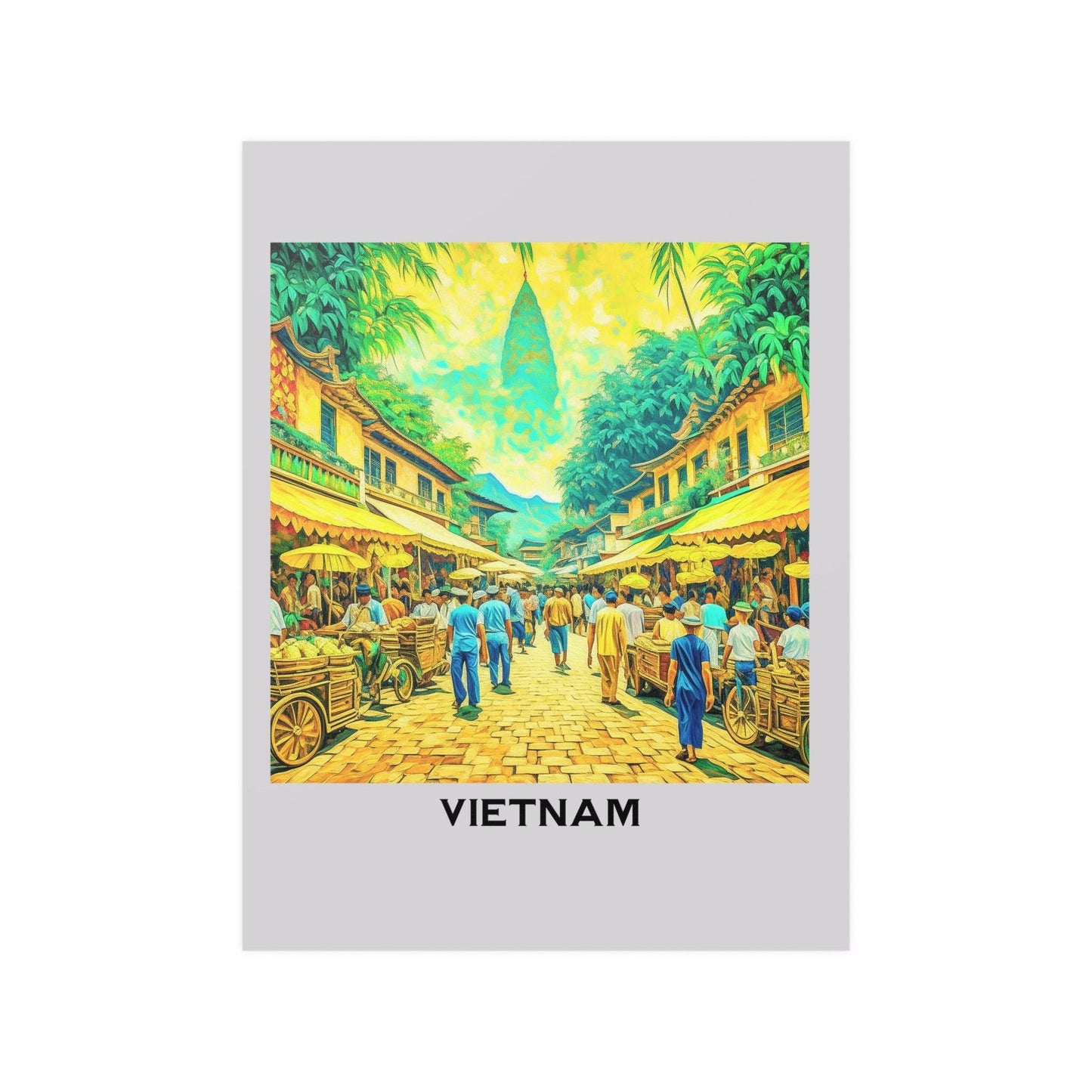 vietnam poster, retro travel poster