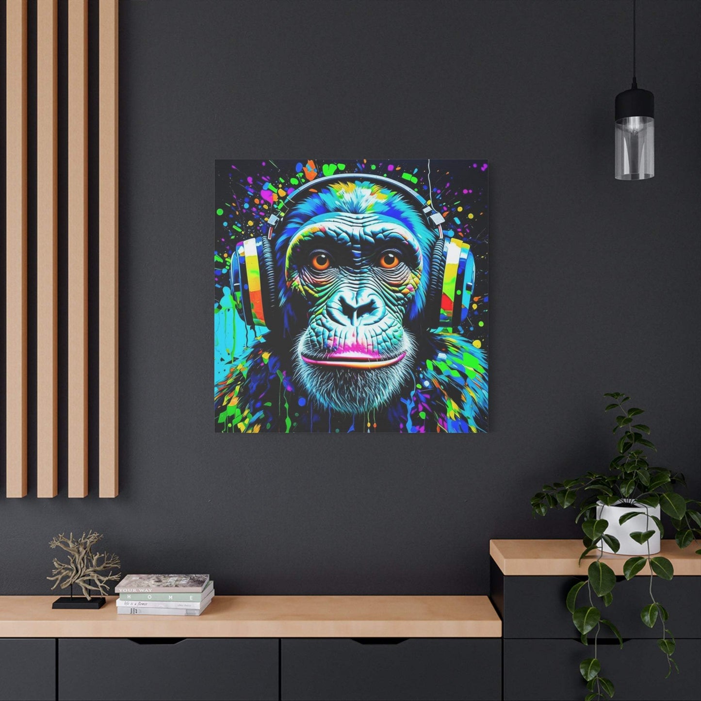 monkey artwork, gaming wall art, monkey wall art canvas