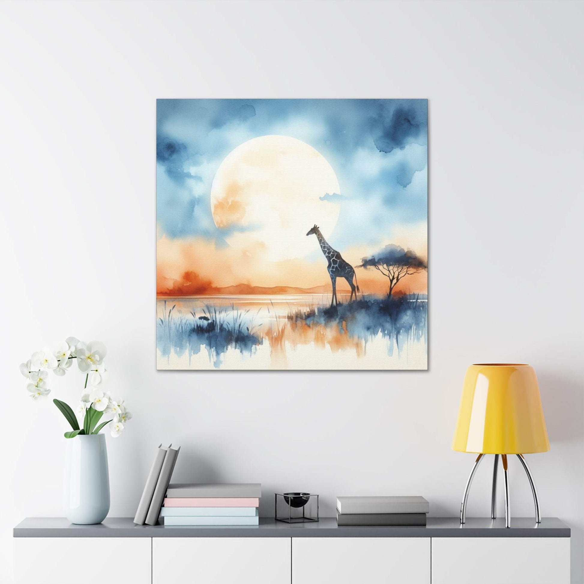 giraffe artwork, giraffe wall art canvas