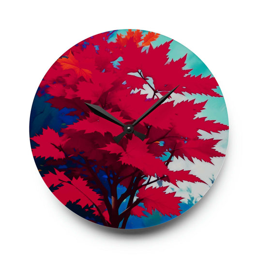 unique wall clock, floral wall clock