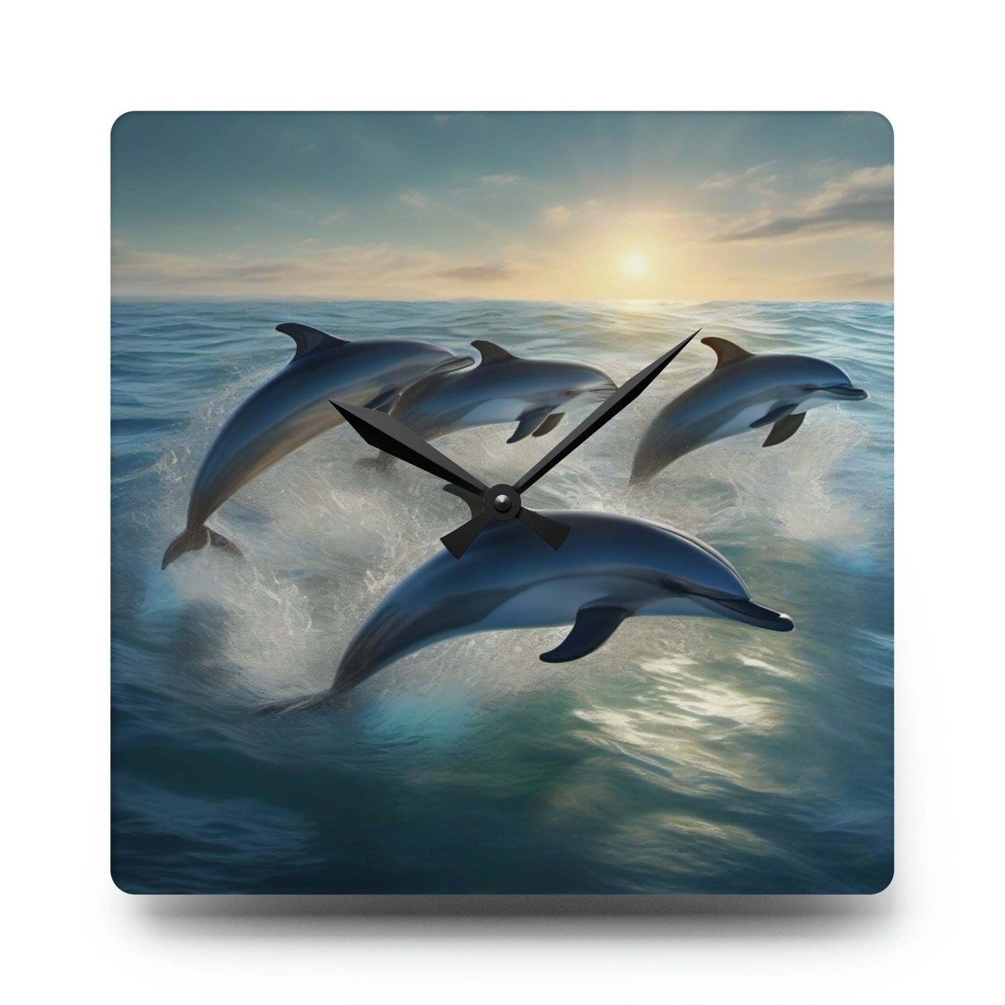 ocean clock, dolphin clock