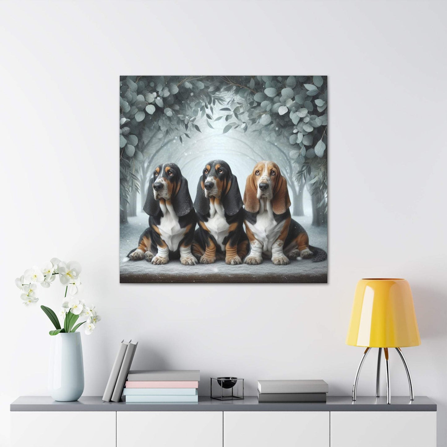 basset hound art, basset hound artwork