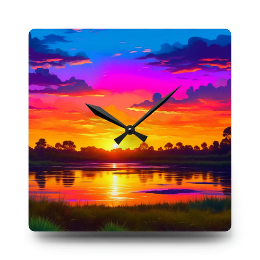 unique wall clock, everglades clock