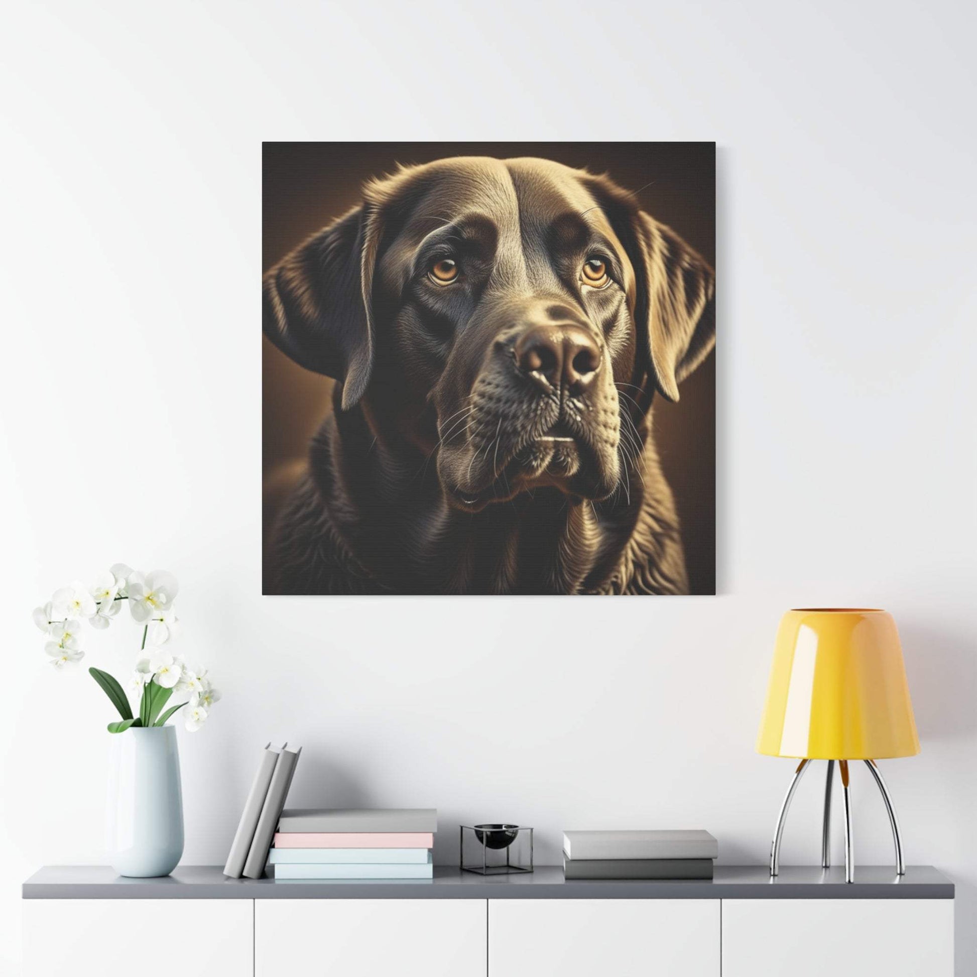 labrador print, black labrador art