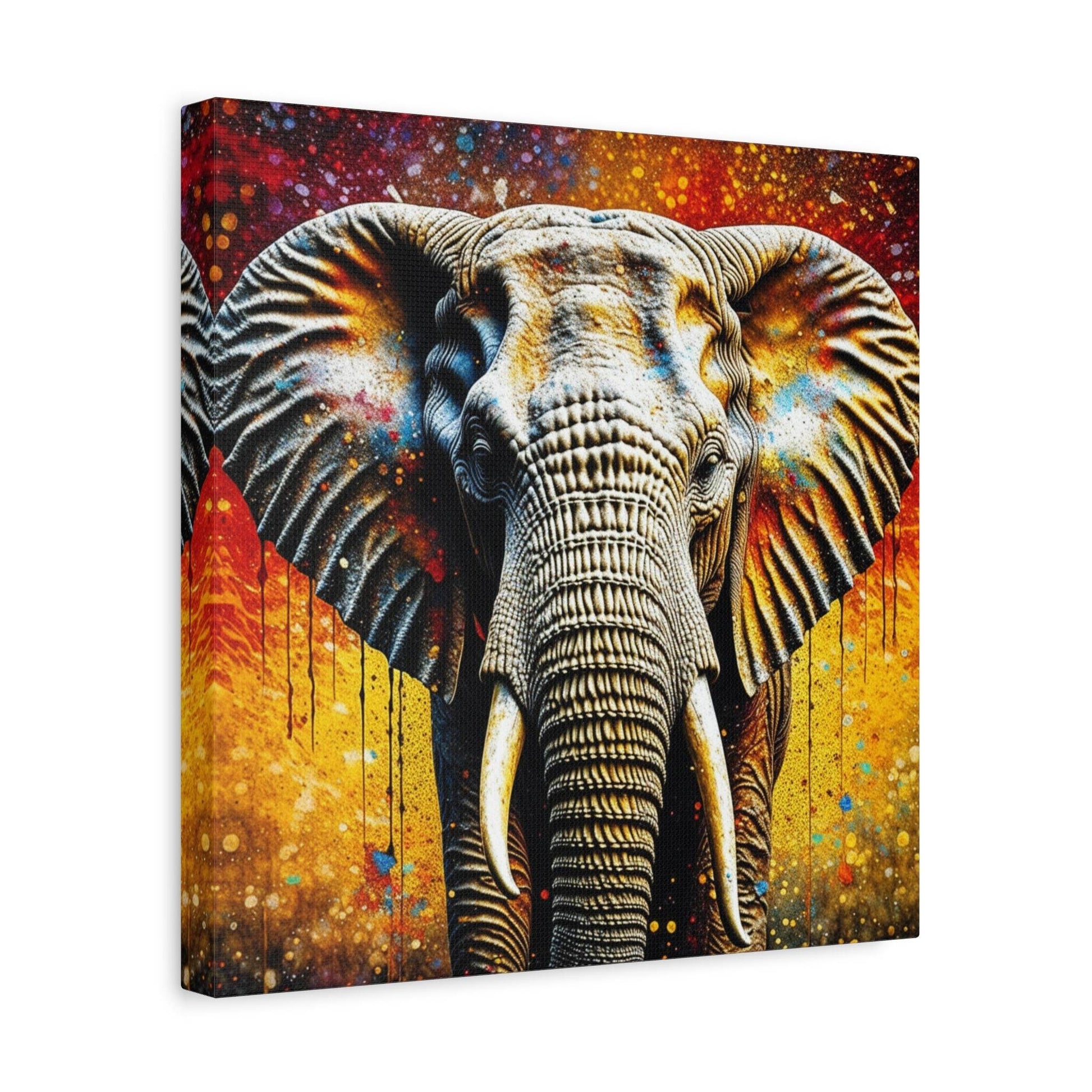 elephant wall art, abstract elephant art, elephant canvas