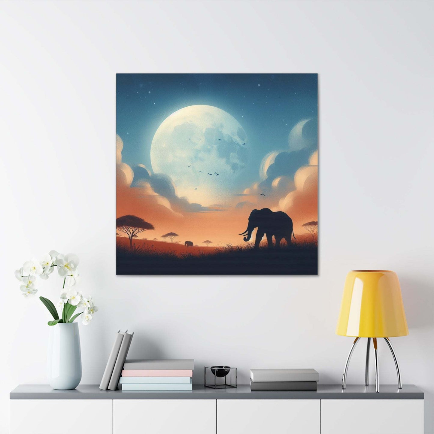 elephant artwork, elephant canvas art