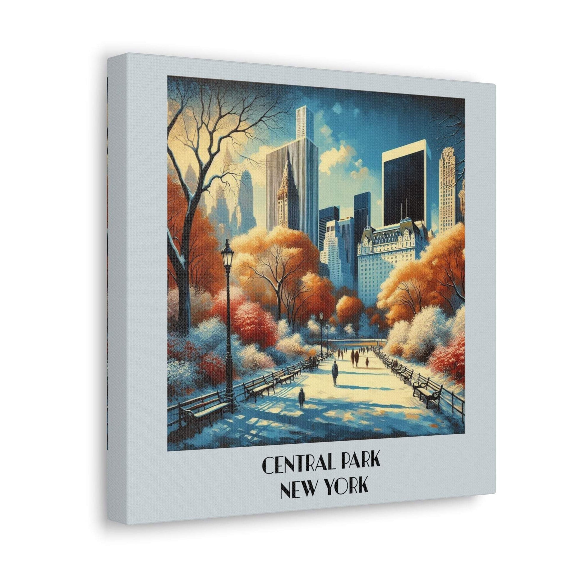 central park, vintage travel poster