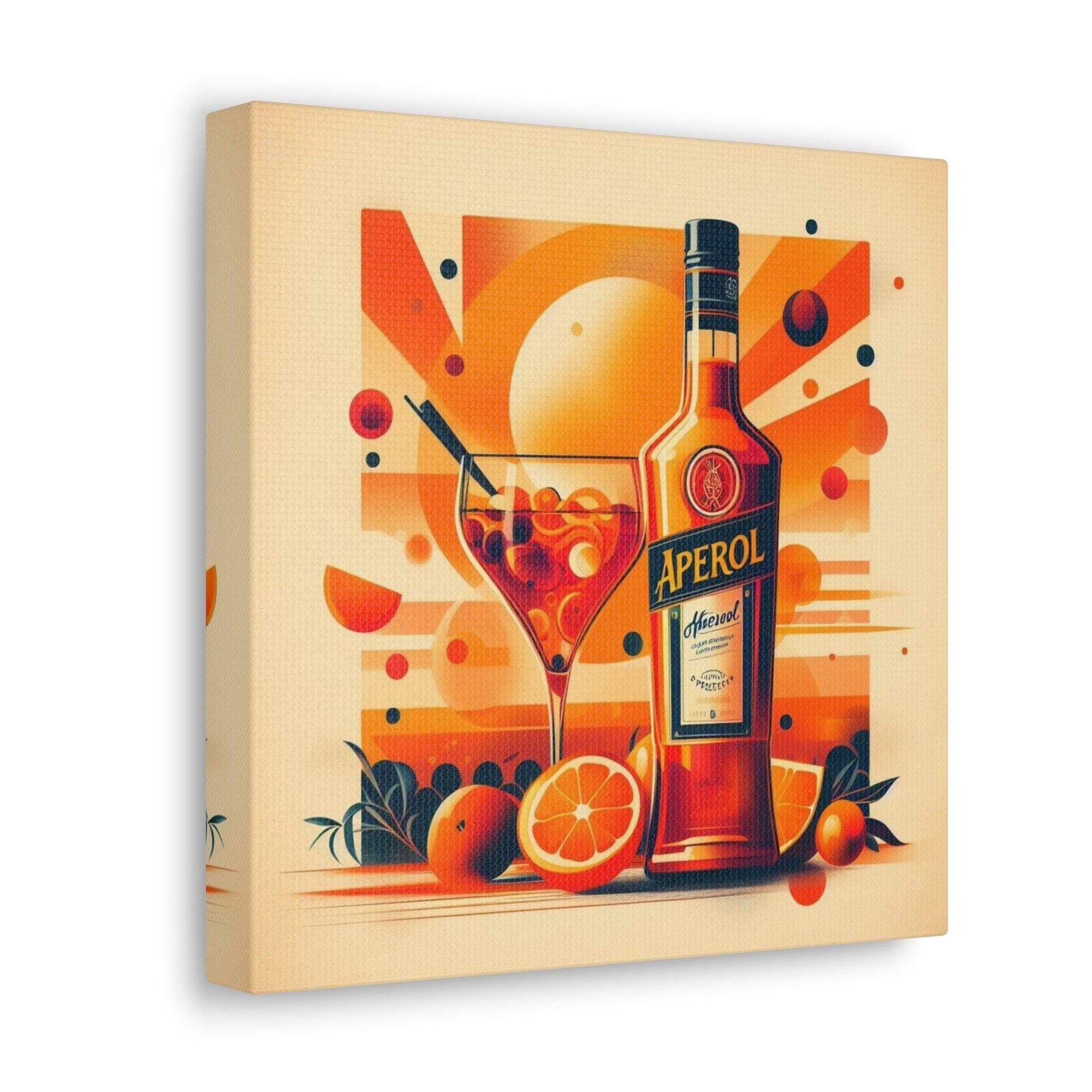 aperol spritz poster, cocktail poster, bar cart decor