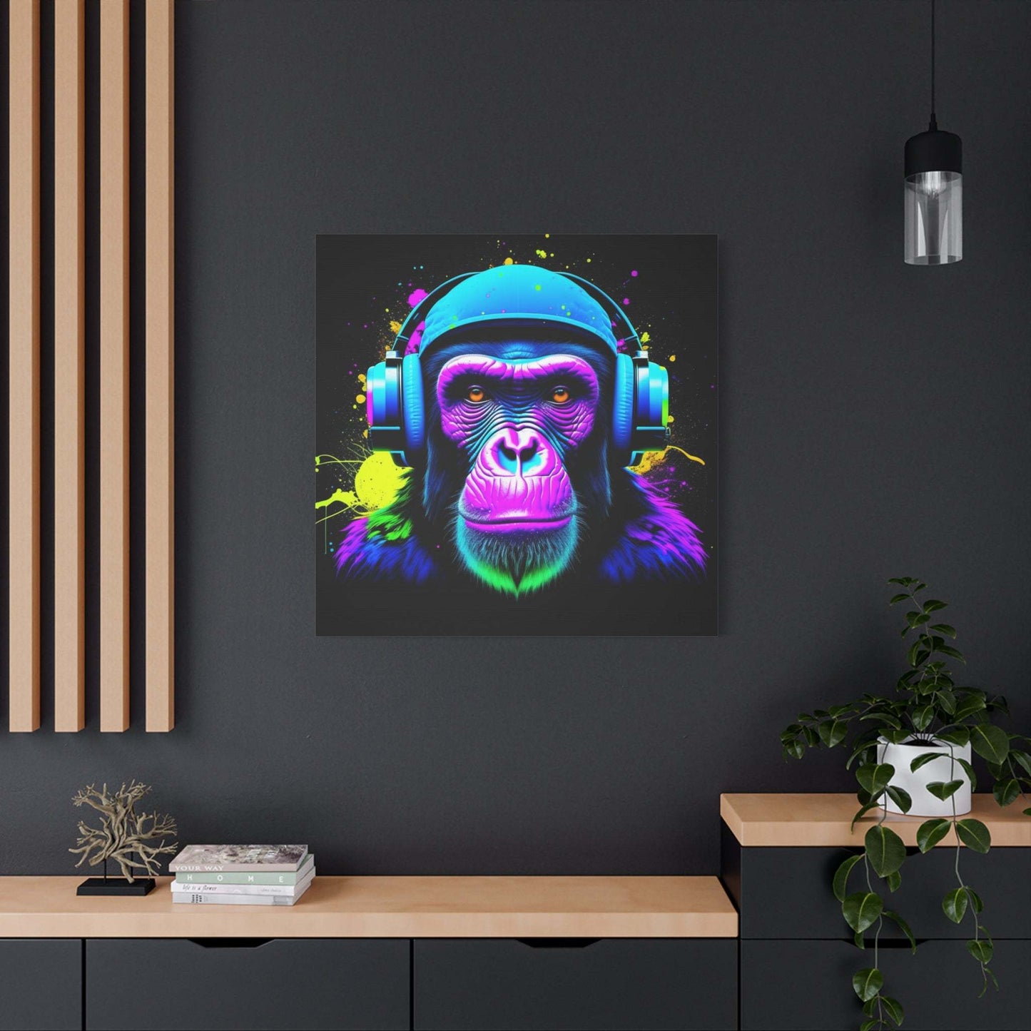 monkey artwork, gaming wall art, monkey wall art canvas