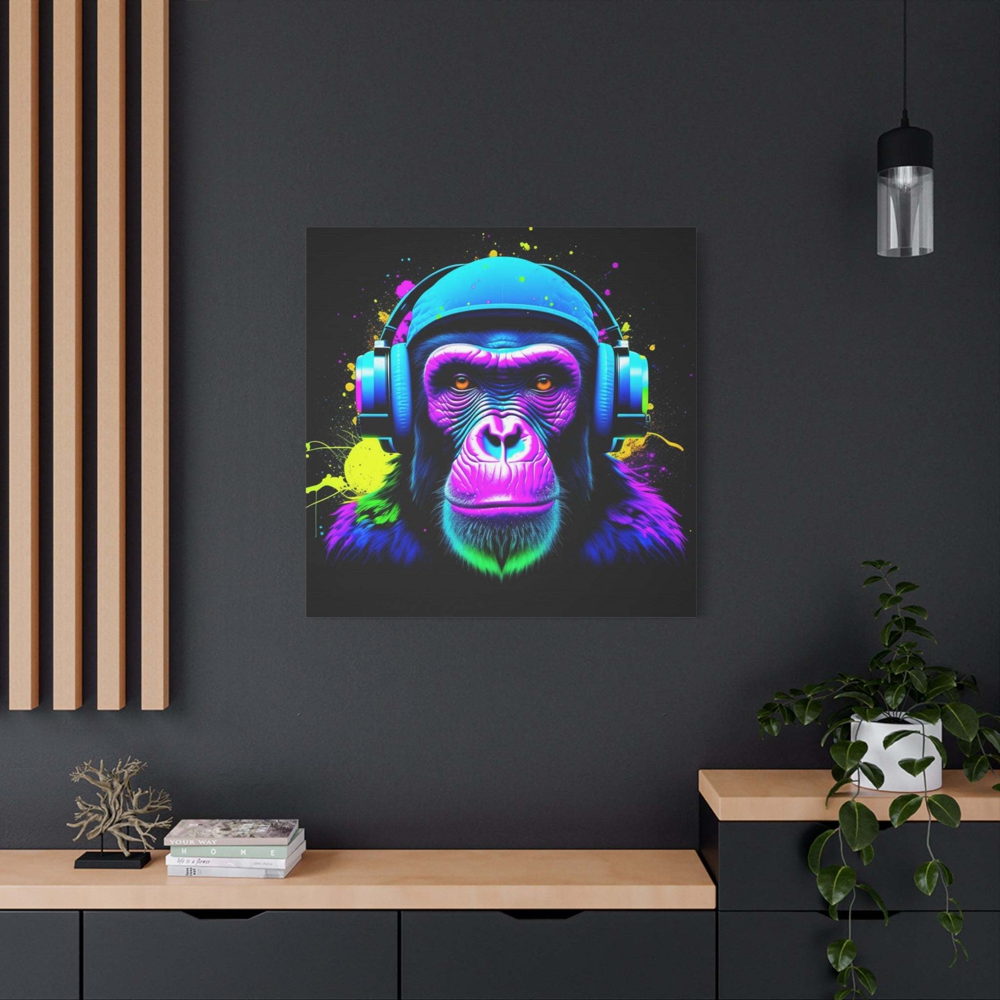 monkey artwork, gaming wall art, monkey wall art canvas