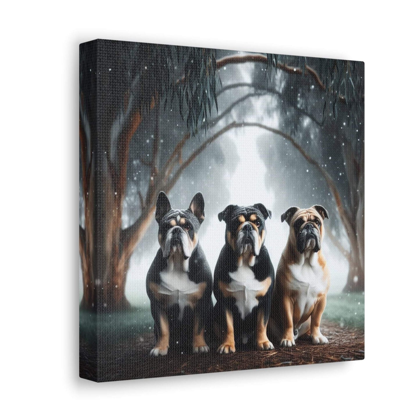 bulldog artwork, bulldog canvas art, bulldog wall art