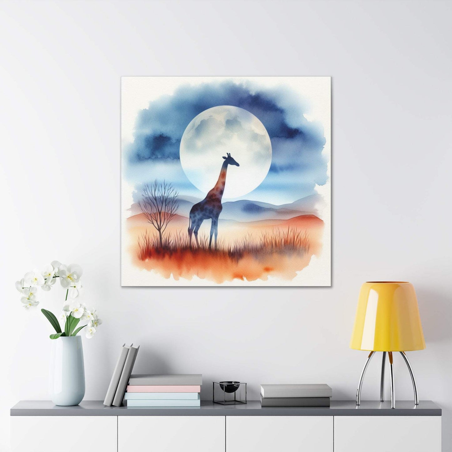 giraffe artwork, giraffe wall art canvas