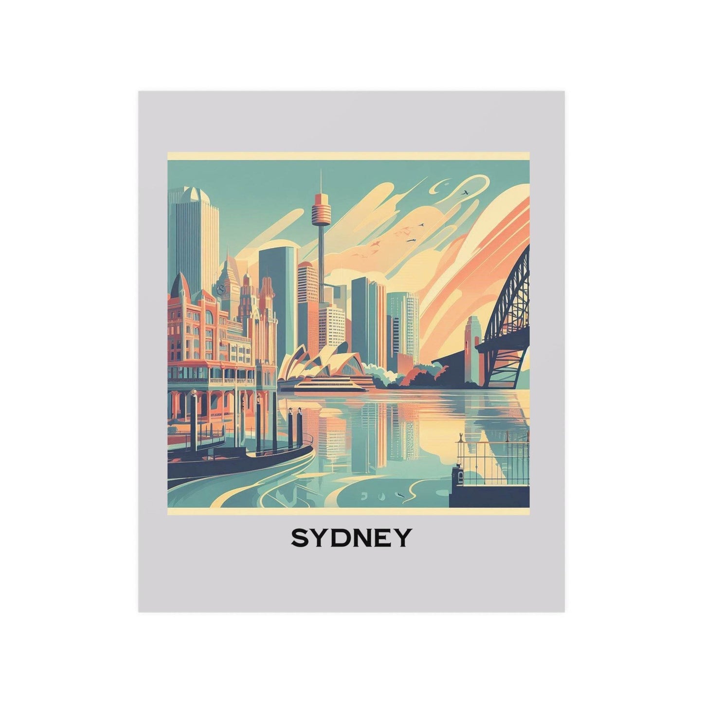 retro travel poster, sydney poster