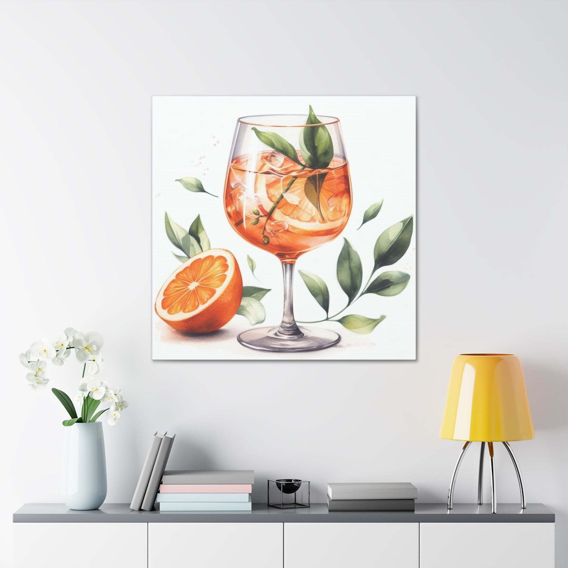 aperol spritz poster, cocktail poster, bar cart decor