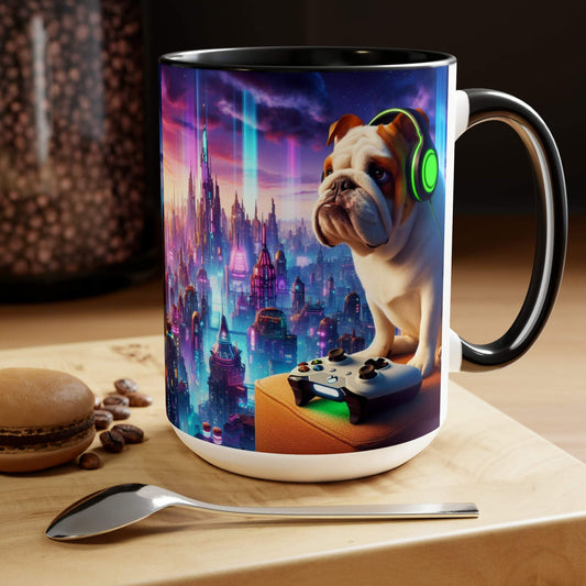 bulldog mug, gaming mug