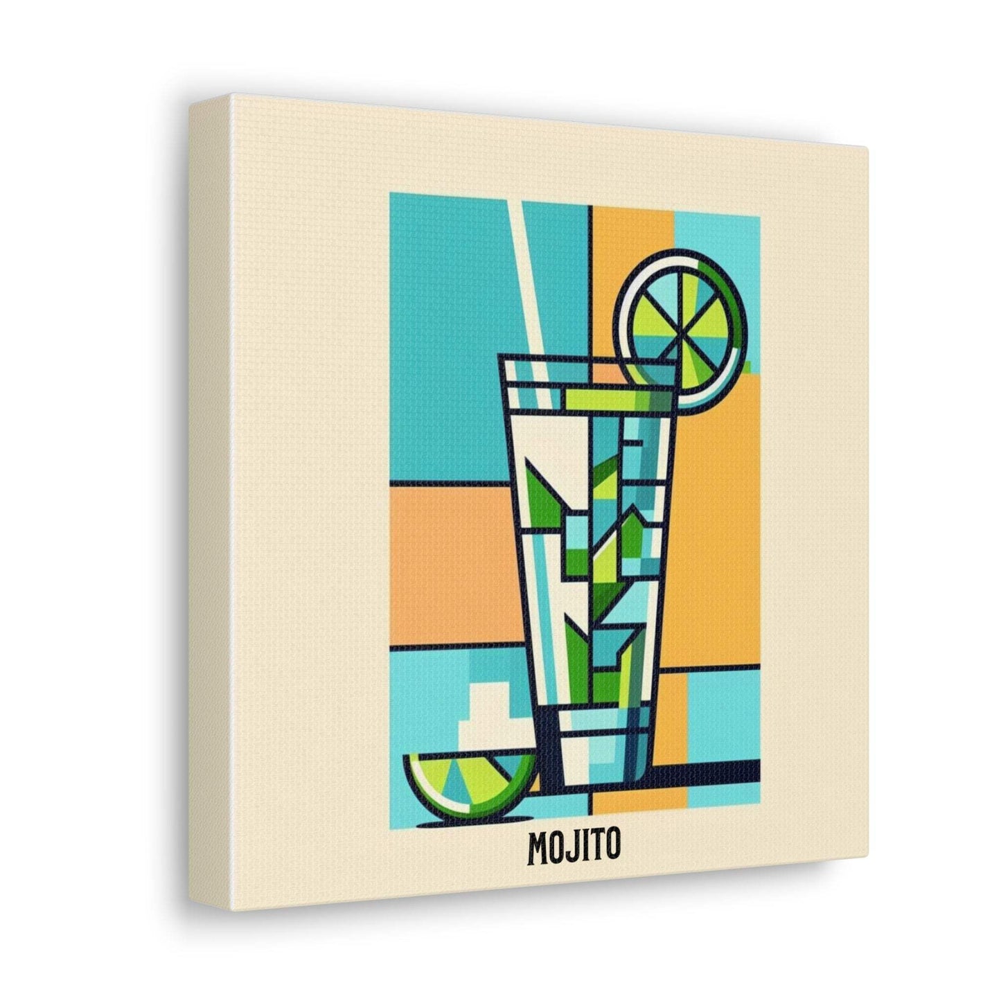 bar cart decor, cocktail poster