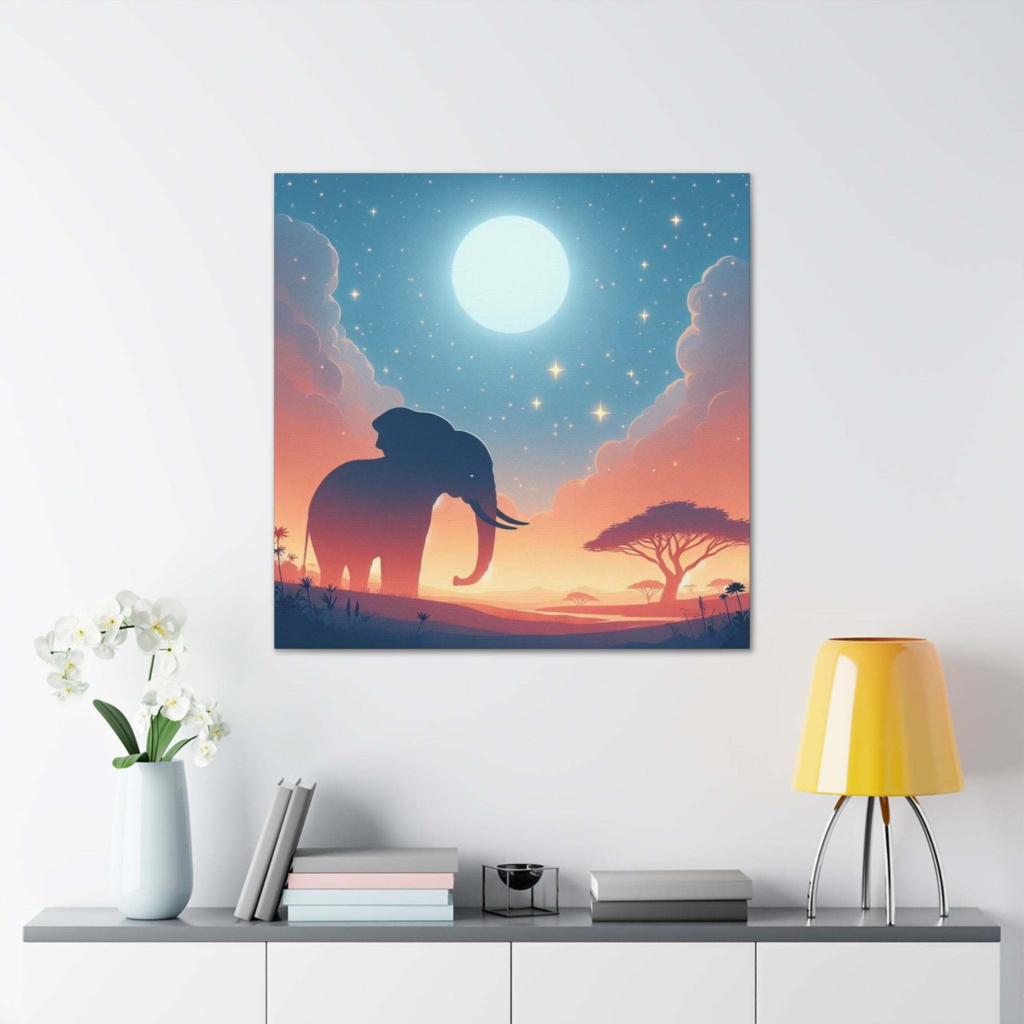 elephant artwork, elephant canvas art