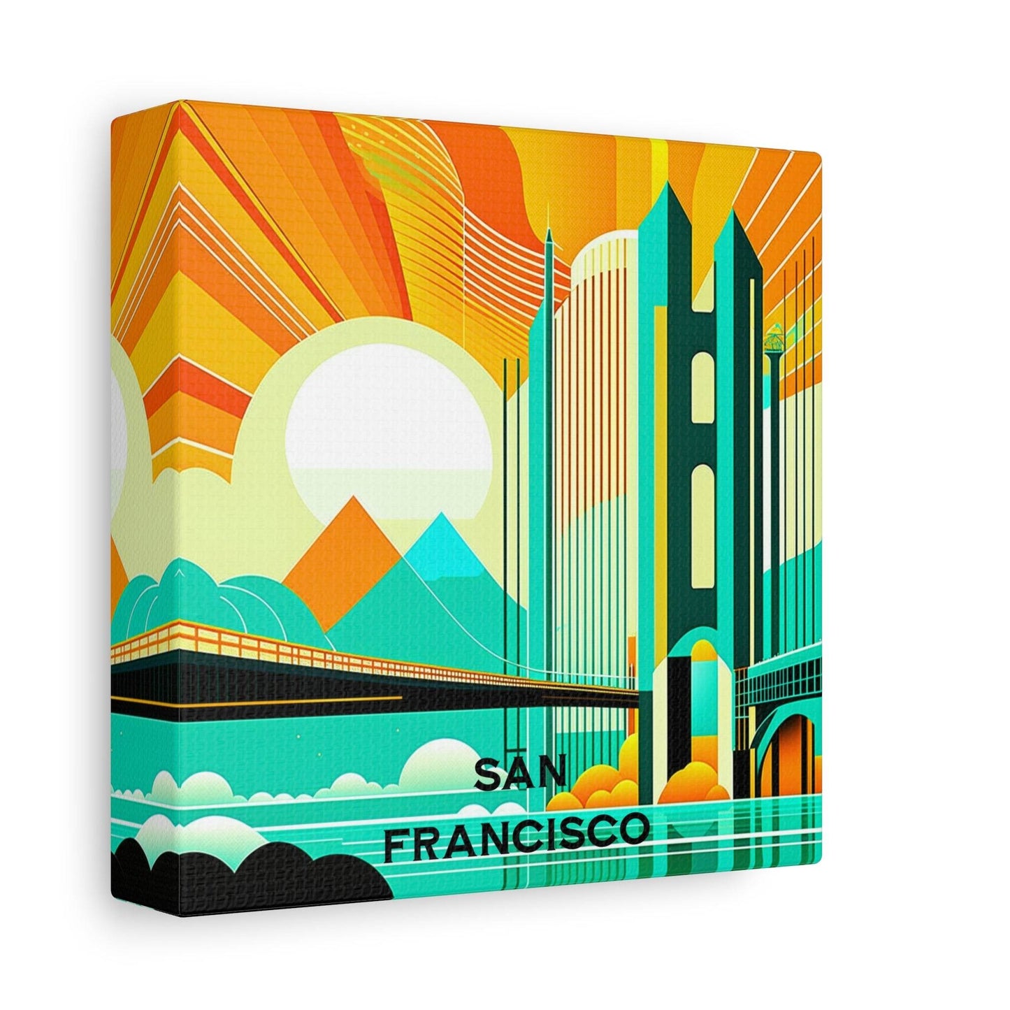 retro travel poster, san francisco poster