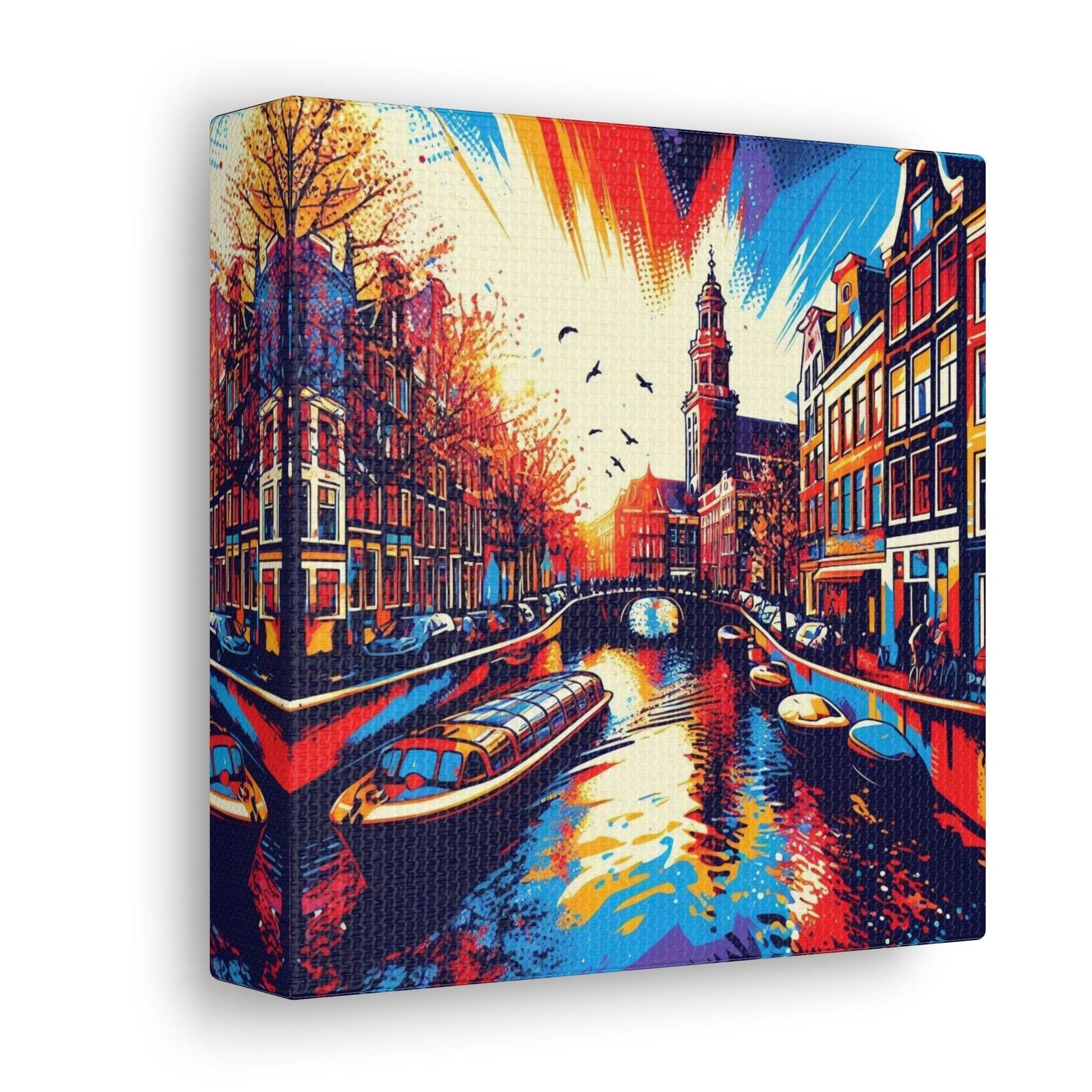 amsterdam wall art, amsterdam painting, amsterdam poster