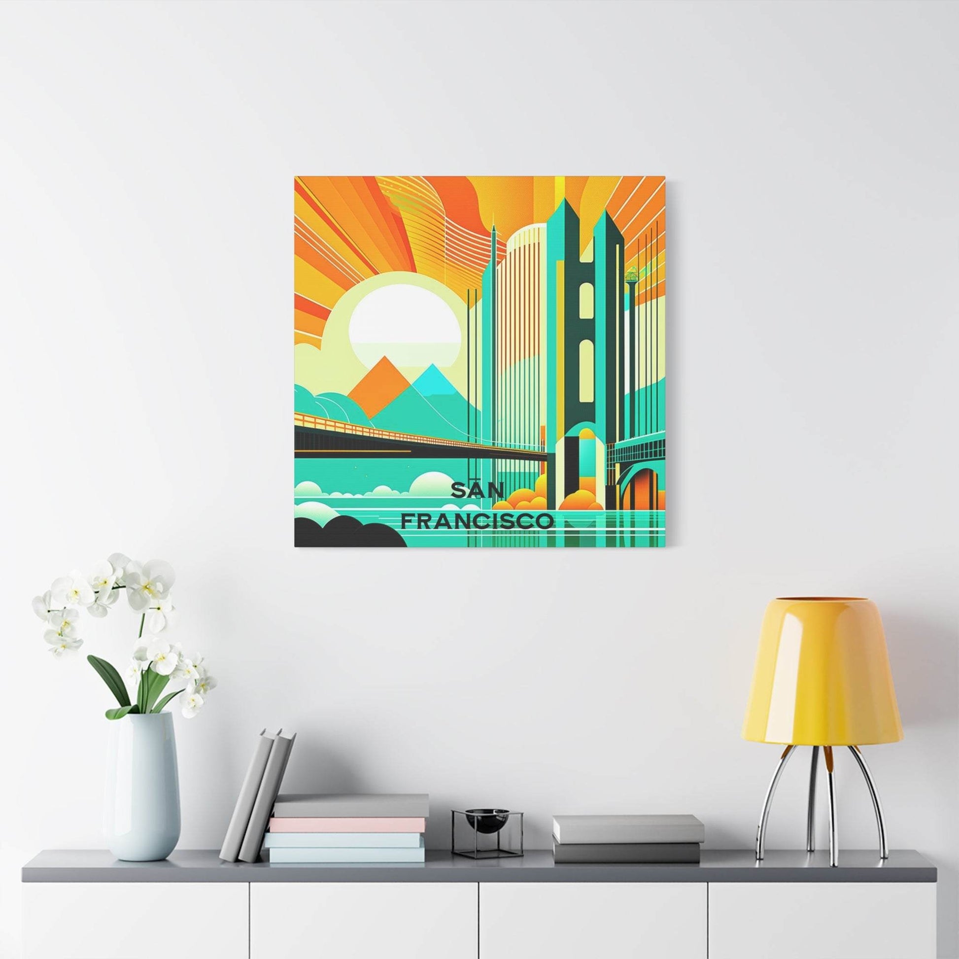 retro travel poster, san francisco poster