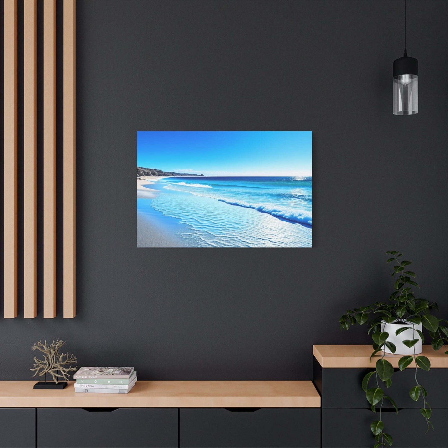 coastal artwork, ocean canvas wall art, beach canvas art, abstract seascape