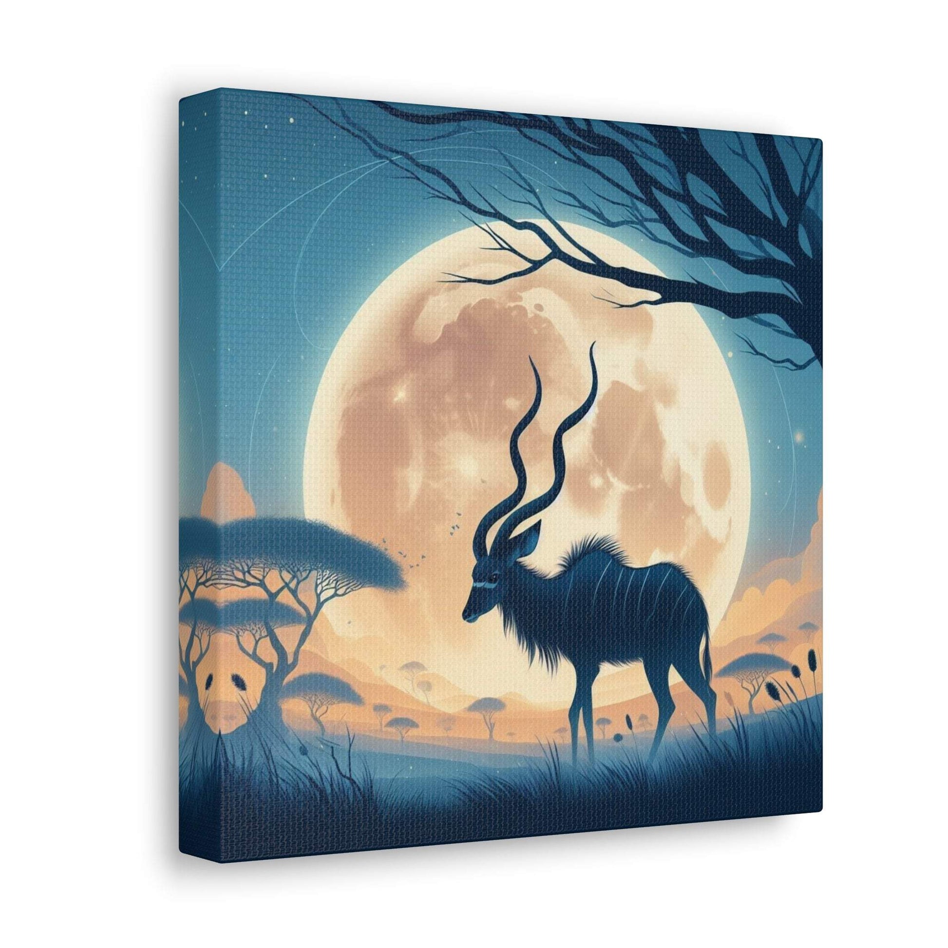 deer canvas, kudu artwork, wildlife canvas